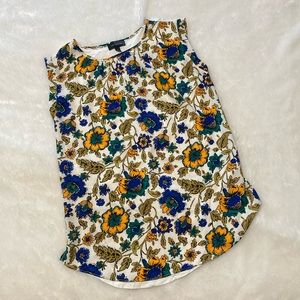 Floral sleeveless shell top The Limited